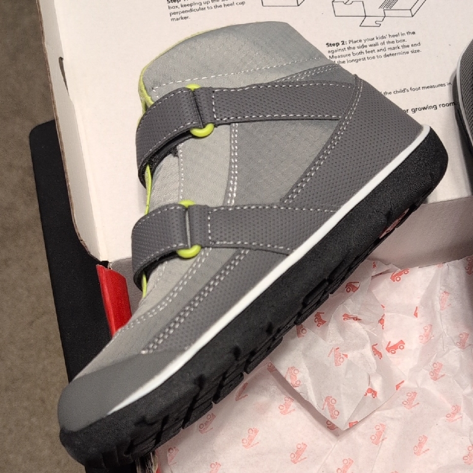 Nwt See Kai Run Atlas Ii Gray And Neon Kids Boots — image 3 of 4